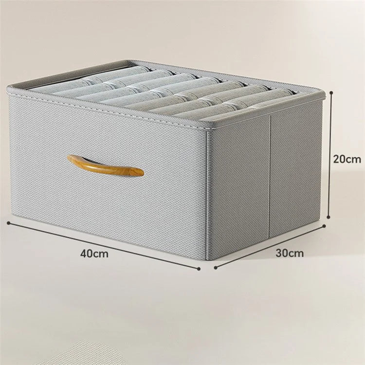 Size L Wardrobe Clothes Organizer Closet Storage Box with Handle for Jeans Shirts