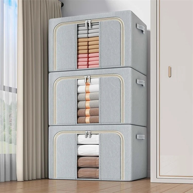 66L 50x40x33cm Clothes Storage Bins Folding Closet Organizers for Home