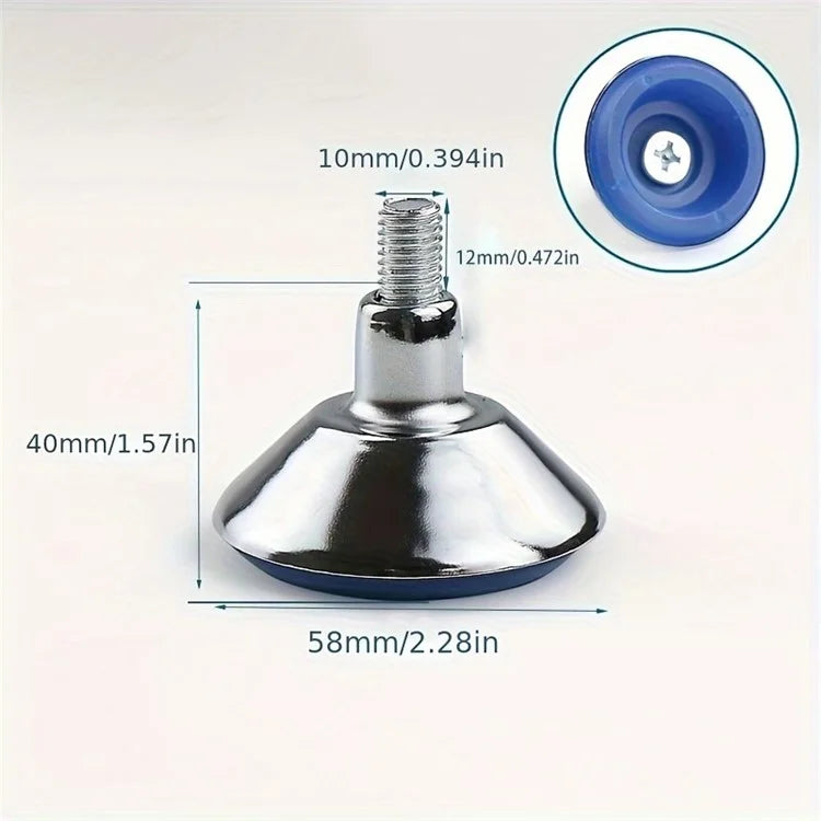 60mm Furniture Foot Pad Nail Furniture Leveler Adjustable Table Desk Sofa Couch Leg Feet Mat