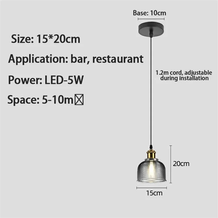 5W 3 Color Temperature LED Bulb Glass Chandelier Restaurant Bedroom Bar Small Chandelier Light