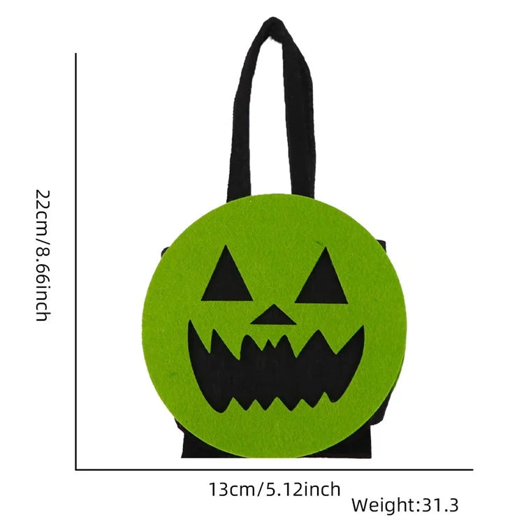 2PCS Halloween Candy Treat Bags Felt Party Supplies Organizer Kids DIY Gift Tote Bags