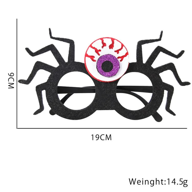5Pcs / Set Halloween Eyeglasses Spider Pumpkin Ghost Bat Adult Kid Glasses Halloween Photo Props