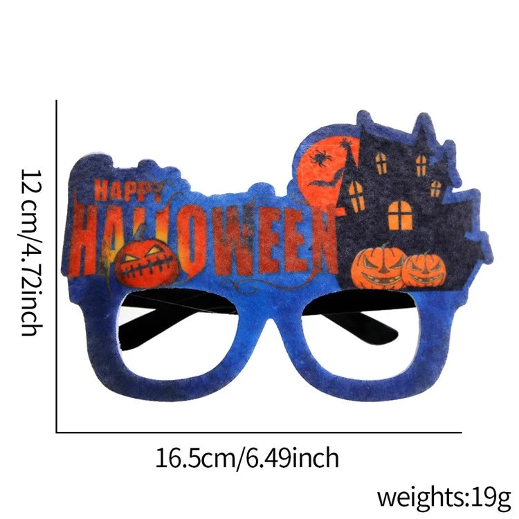 5Pcs / Set Adults Kids Halloween Eyeglasses Happy Halloween Ghost Castle Pumpkin Glasses Party Eyewear