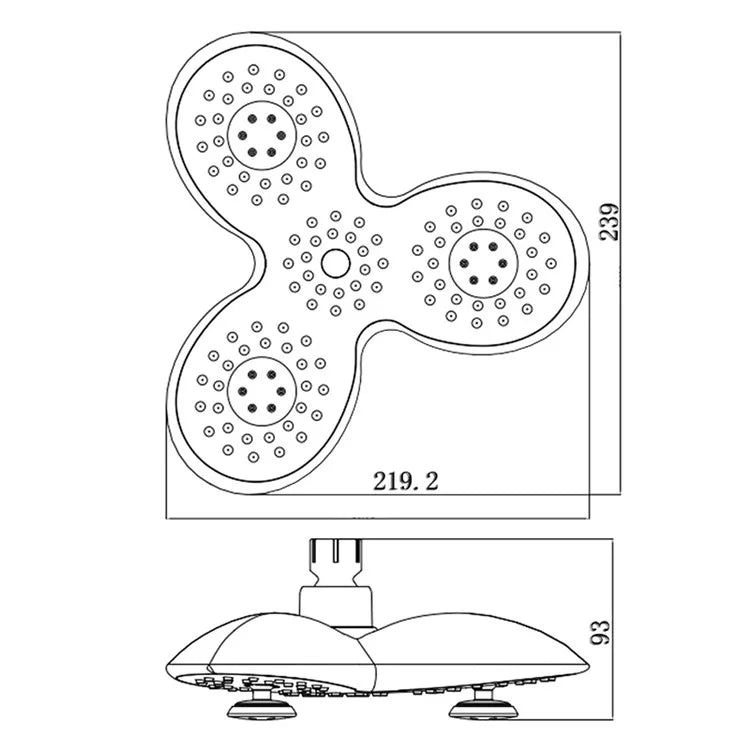 DCS3200CP High Pressure Shower Head Handheld 3 Mode Electroplating Showerhead for Bathroom