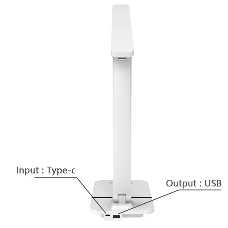 TD-619-CDWK Touch Control LED Desk Lamp 15W Wireless Charger Function Desk Light (USB Plug-In Powered)