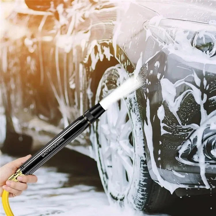 High Pressure Car Washing Spray Nozzle Aluminum Alloy Car Cleaning Watering Spray Gun with 10m Water Hose