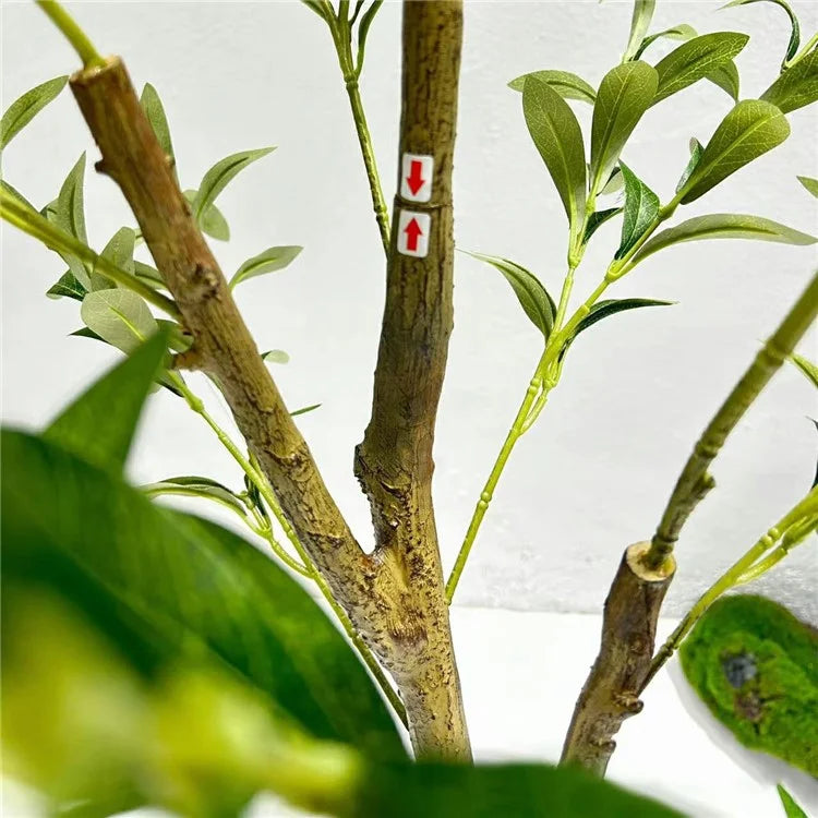 120cm Artificial Olive Tree Natural Wood Trunk Simulated Potted Plant Home Floor Decoration