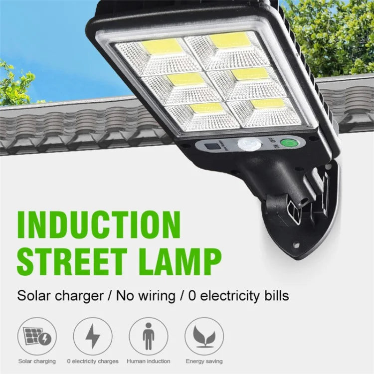 616 Motion Sensor Solar Powered Outdoor Garden Wall Light with Remote Control