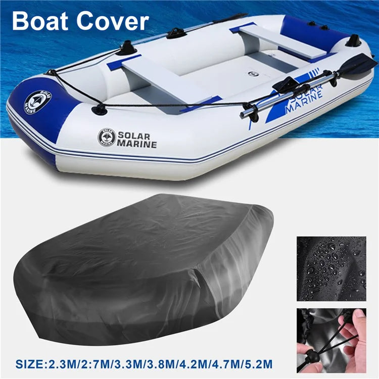 520x210x46cm V Shape Waterproof 210D Oxford Cloth Marine Boat Cover Inflatable Boat Cover