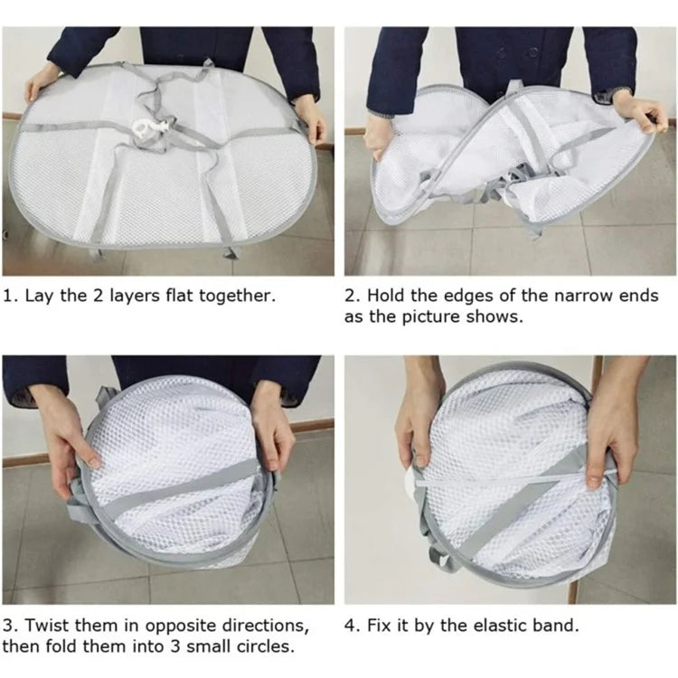 61x76CM 2-Layer Extra Large Drying Rack Underwear Dryer Polyester + Stainless Steel Drying Net