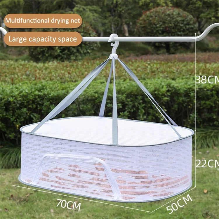 50x70CM Single-Layer Hanging Dryer Sweater Drying Rack Drying Mesh Net for Underwear, Toy, Herb