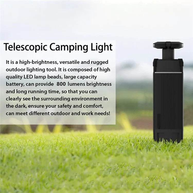 YE100 Tripod Design Telescopic Portable Tent Lamp Rechargeable Outdoor Camping Light