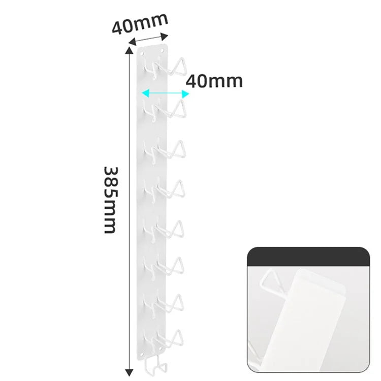 Adhesive Storage Rack Carbon Steel Wall-Mounted Coffee Capsule Holder, Long Style