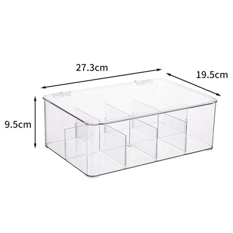 TY-0925 Flip Top Coffee Tea Bag Storage Box Transparent PET Organizer Container