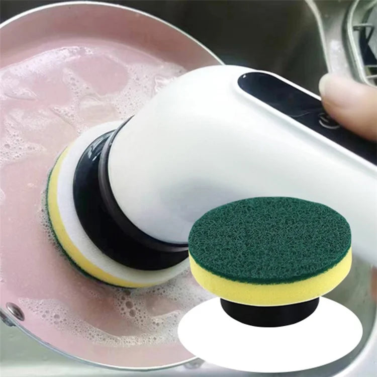 Long Handle Electric Spin Brush Cordless Shower Scrubber with 6 Replacement Heads