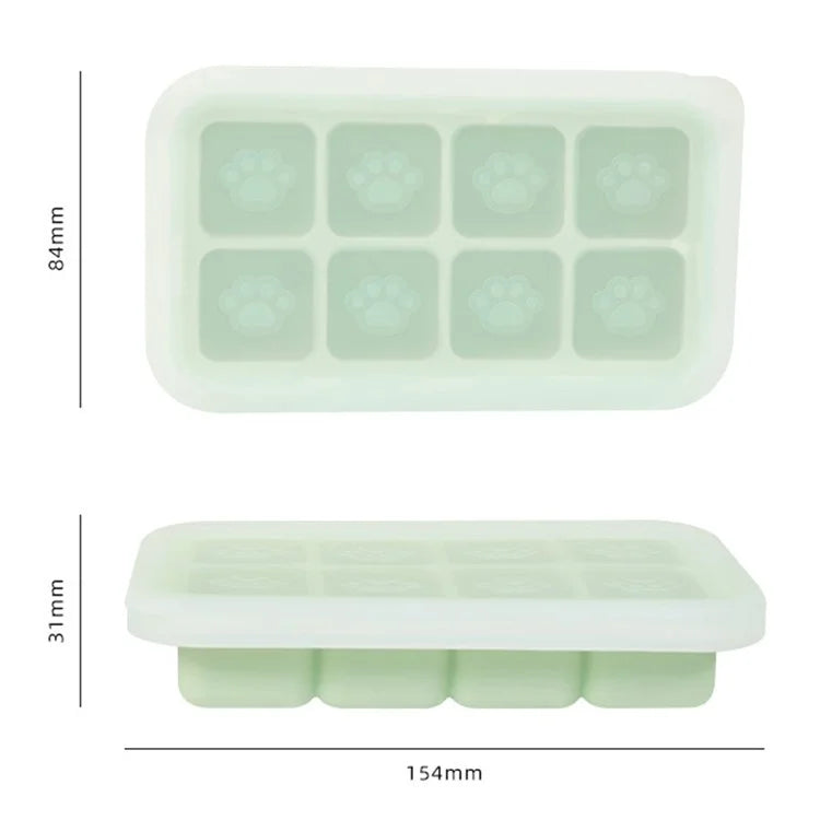 8 Grids Cat Paw Silicone Ice Mold Kitchen Baby Food DIY Maker (No FDA)