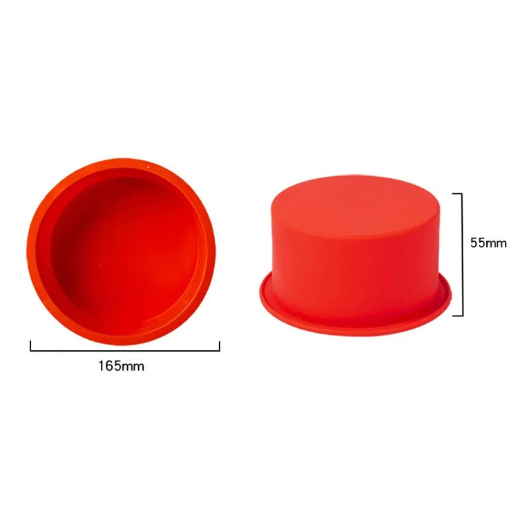 3Pcs / Set 4-inch 6-inch 8-inch Cake Baking Pan Silicone Round Cake Making Mold (BPA-Free, No FDA Certificate)