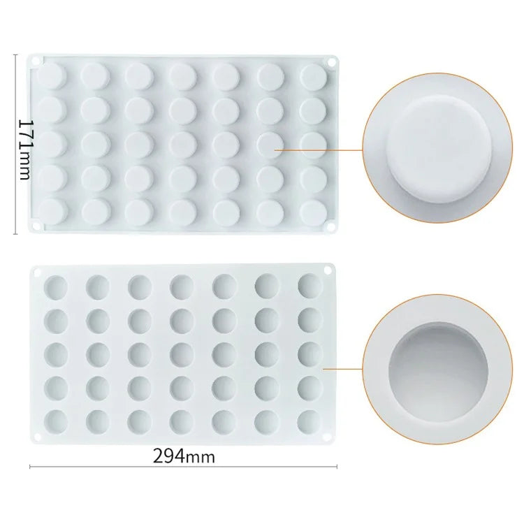 35 Grids Silicone Mold French Mousse Cake Mooncake DIY Baking Tool (BPA Free, No FDA Certificate)