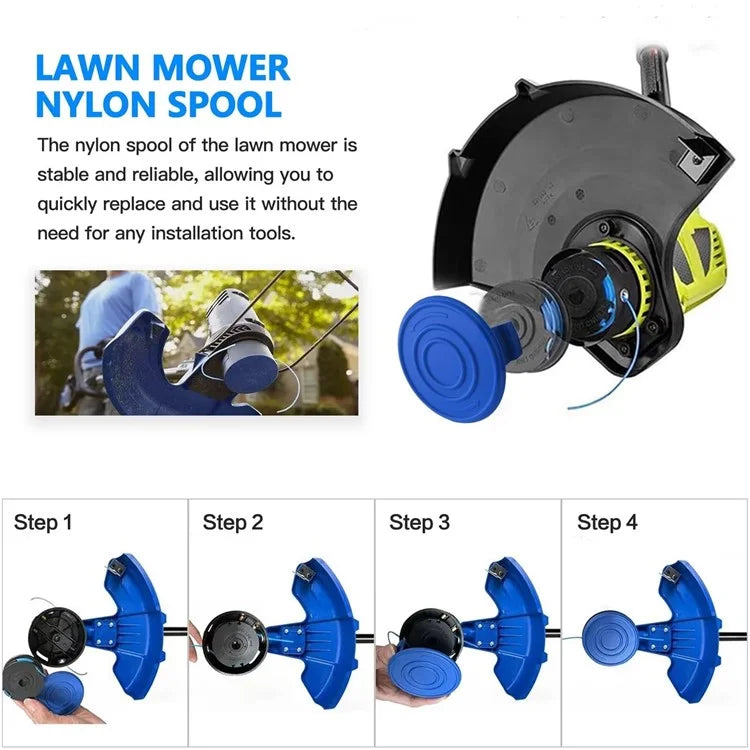 3PCS TLG-03 TLK-01 Nylon Wire Spools for Kobalt KST 120X-06 / 120X 40V Lawn Mower Trimming Head
