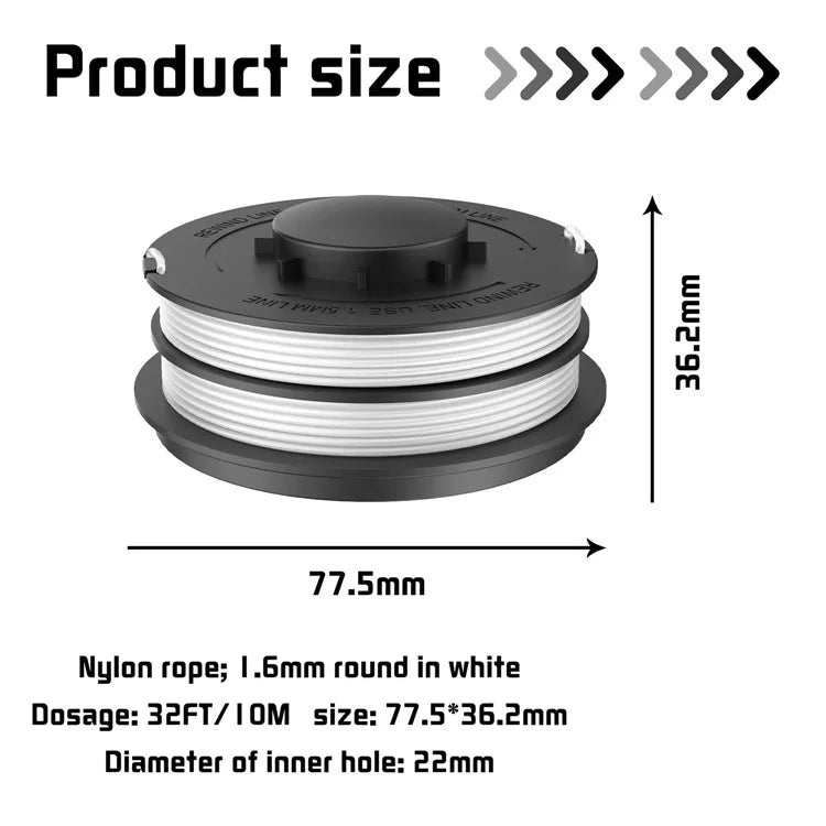 10PCS For Einhell 3405685 (TLE-02) Lawn Mower Replacement Parts Spools Wire Reels