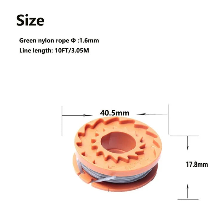 10Pcs For Spear and Jackson / Mac Allister / Qualcast / Worx Garden Lawn Mower Line Spool Spare Part