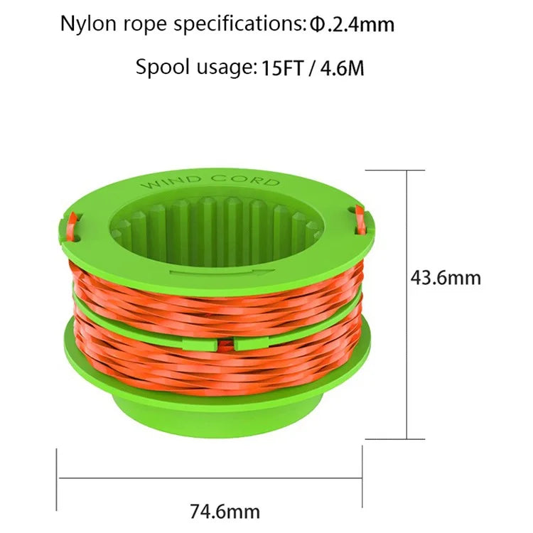 2PCS Replacement Spool for EGO POWER+ Lawn Trimmer Wire Reel AS1300