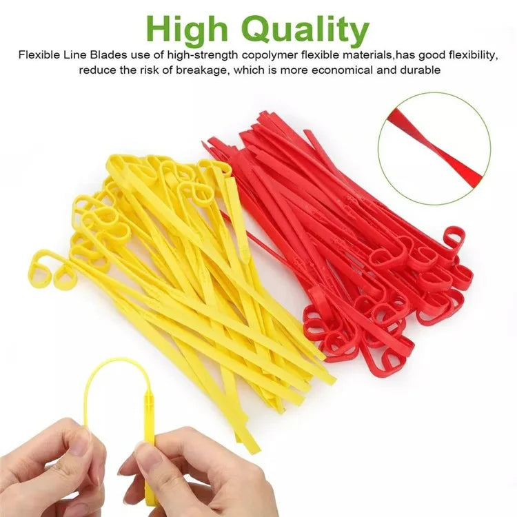32Pcs for Aero-Flex Lawn Mower Yellow+Red Flexible Line Blades Grass Trimmer Parts, TLA-01 / TLA-02