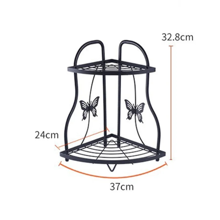 001-ZJ-SJ01 2 Layers Bathroom Organizer Punching Free Disassembly Kitchen Storage Rack