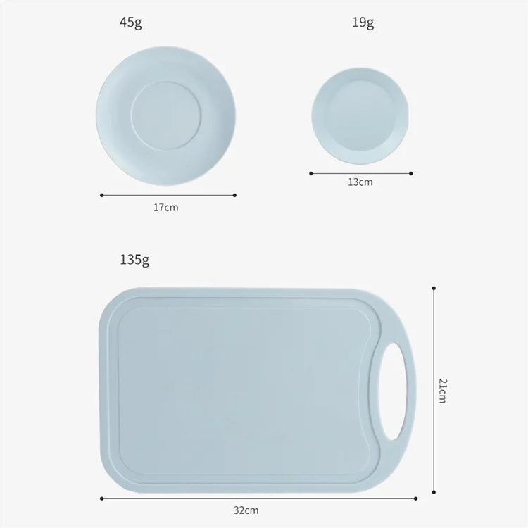 6Pcs / Set Children Chef Knife Cutting Board Plastic Plate Kitchen Utensils Set (BPA Free, No FDA)