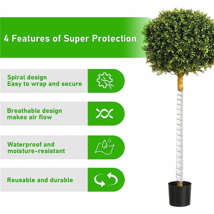 2 Large + 2 Small Tree Trunk Protectors Plastic Tree Trunk Wrap Pipes Bark Guard