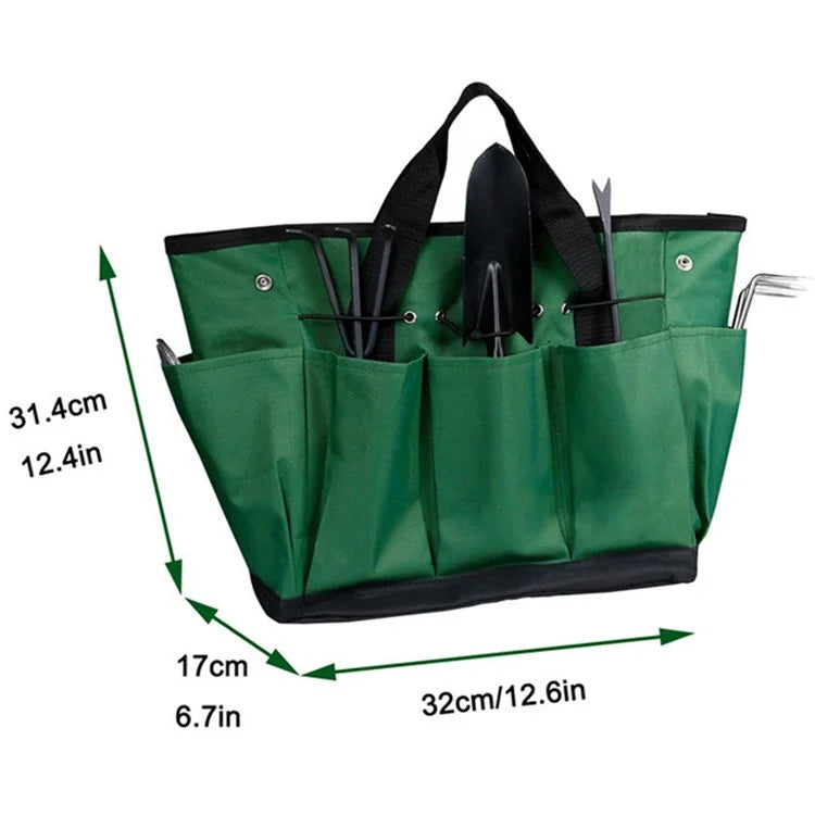 820513 32x17.2x31.4cm Garden Tool Storage Bag Gardening Tote Oxford Cloth Pouch Organizer
