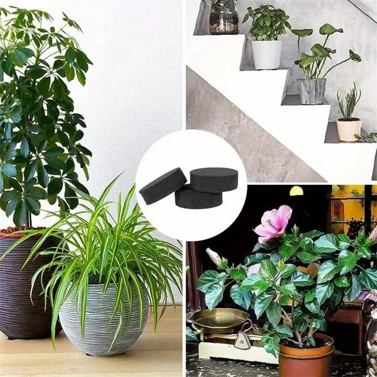 40Pcs Flower Pot Feet Non-Slip Self-Adhesive EVA Plant Pots Round Heighten Pads - Black