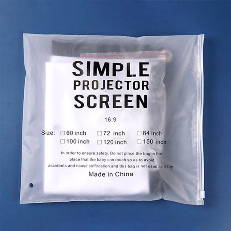 100 Inch 16:9 Projector Screen HD Display Foldable Projector Curtain for Indoor Outdoor