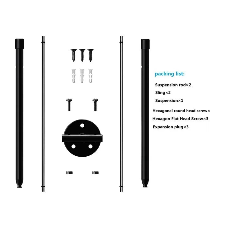 001- ZJ-YX08 3-in-1 Flower Pot Holder Wall-mounted Geometric Iron Hanging Rack