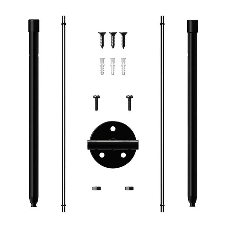 001 Hanging Flower Pots Wall-Mounted Planter Rod with Detachable Baskets (Set of 2)