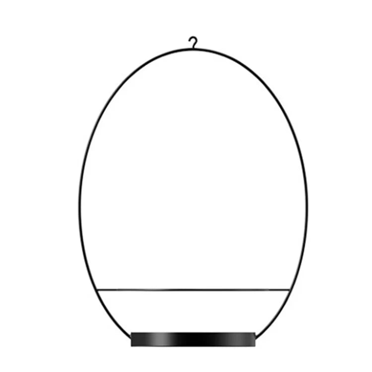 001 2-in-1 Hanging Planter Basket Wall-mounted Indoor Flower Pot Holder with Hooks