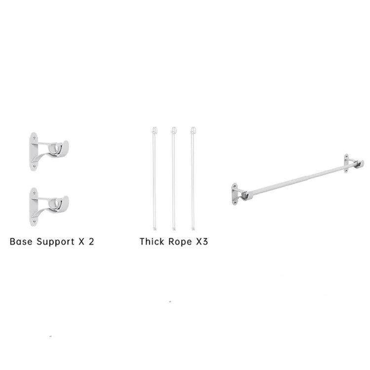 001- ZJ-YXH001 Set of 3 Hanging Flower Pot Wall-Mounted Gardening Plant Hangers with Extendable Rod