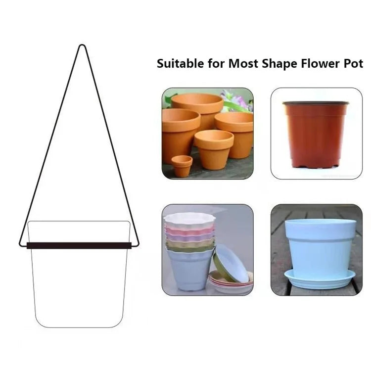 001- ZJY-PT3 Hanging Flower Pot Holder Movable Plant Hangers (Set of 3)
