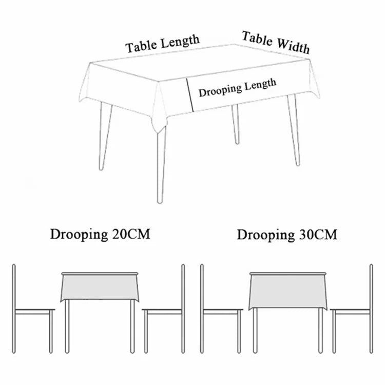 150x150CM Clear PVC Table Pad Protector Desktop Cover Mat for Dining Room Table