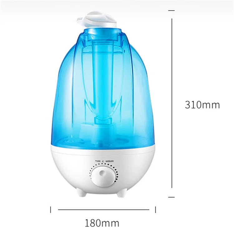 4L Dual Nozzle Home Air Humidifier with LED Light Aromatherapy Diffuser Mist Maker for Bedroom Office