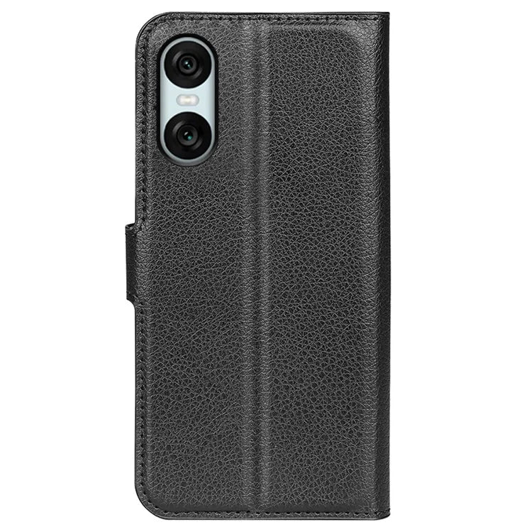 For Sony Xperia 10 VI Case Litchi Texture Leather Wallet Phone Cover