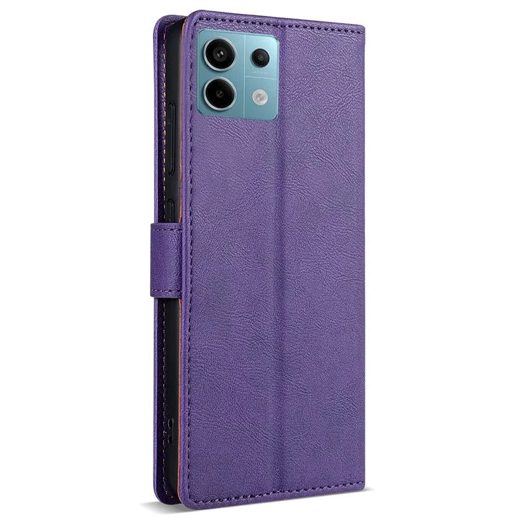 N.BEKUS CSJ-001 For Xiaomi Redmi Note 13 5G Case Solid Color Wallet Leather Phone Cover