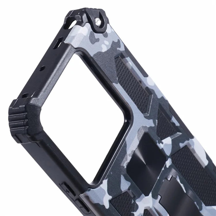 For Xiaomi Redmi Note 13 Pro 5G / Poco X6 5G Case Camouflage PC+TPU Phone Cover with Kickstand