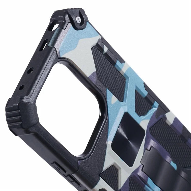 For Xiaomi Redmi Note 13 4G Case Kickstand PC+TPU Phone Cover Camouflage Design