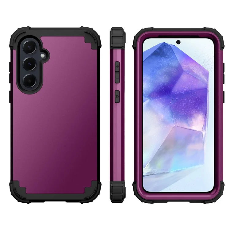 L-Style For Samsung Galaxy A55 5G Case Anti-Scratch PC + Silicone Phone Cover