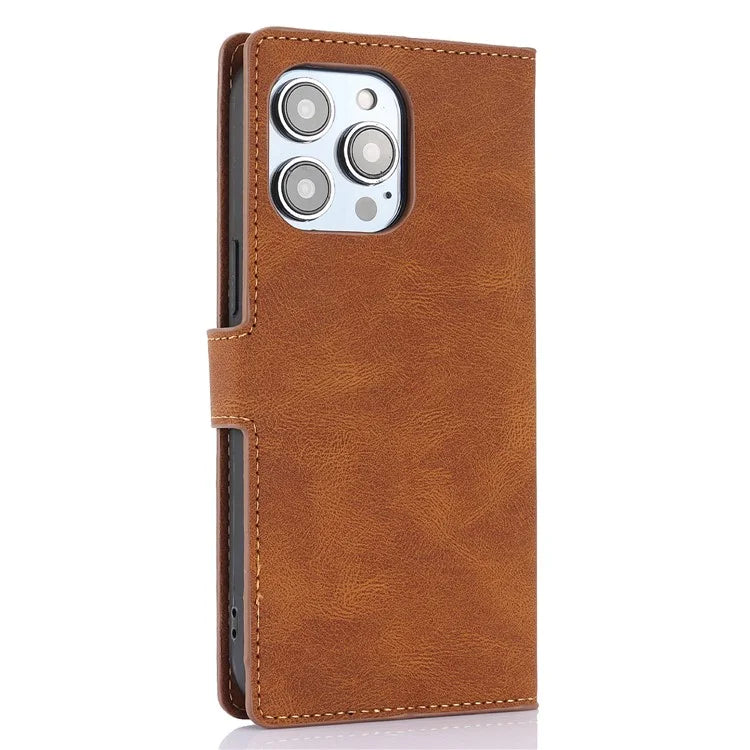 For iPhone 16 Pro Case PU Leather Card Slots Wallet Flip Phone Cover