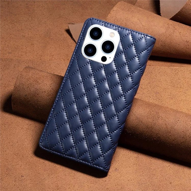 BINFEN COLOR BF Style-16 For iPhone 16 Pro Case PU Leather Phone Stand Phone Cases Wholesale
