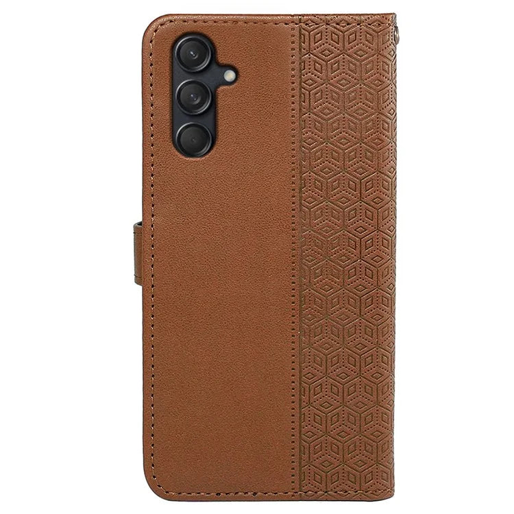 For Samsung Galaxy M55 5G / C55 5G / F55 5G Case Wallet Cubic Grid Leather Phone Cover