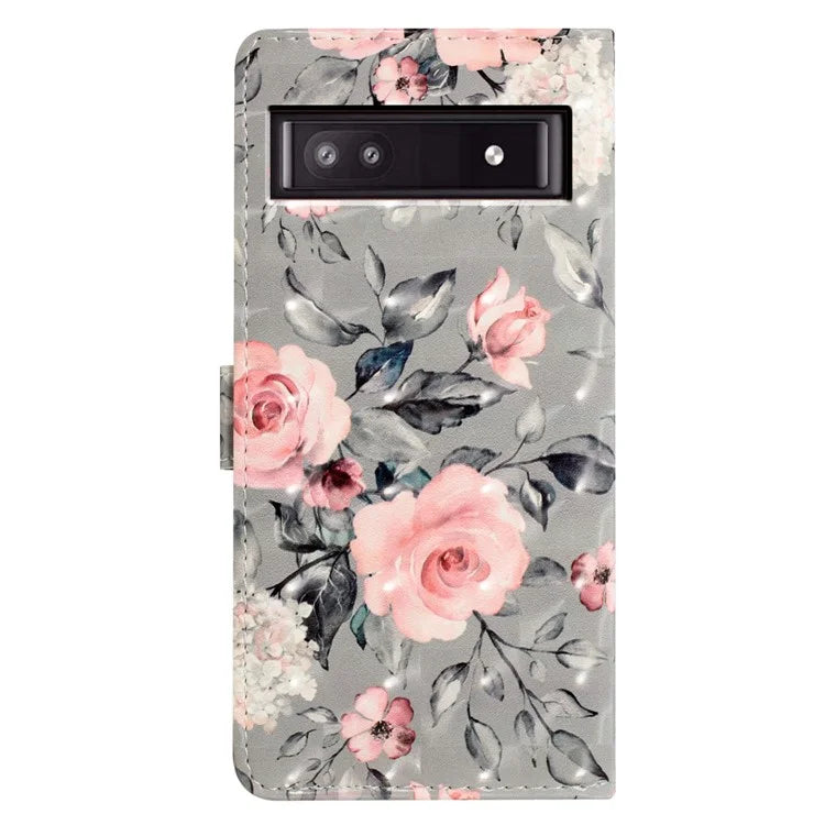 For Google Pixel 8a Case Card Slots Pattern Printing PU Leather Phone Cover