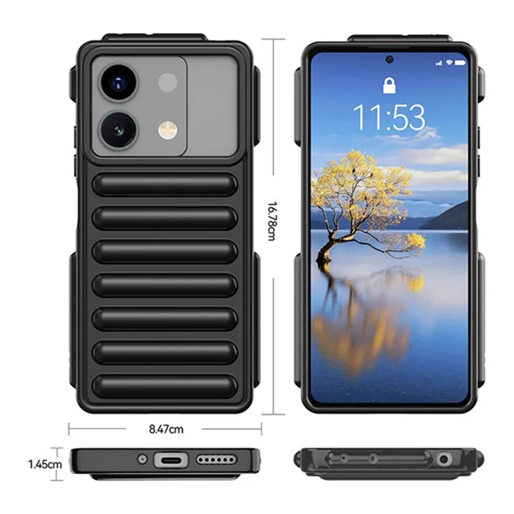 Capsule Series for Xiaomi Redmi Note 13 5G Case Anti-Scratch Flexible TPU Ribbed Phone Cover